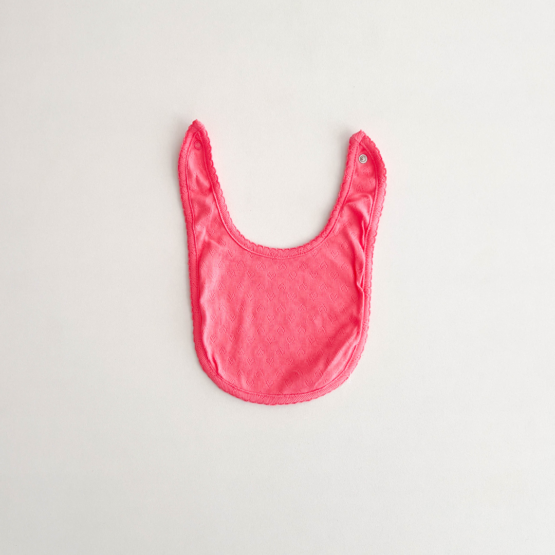 PINK GIRLS ROUND BIBS