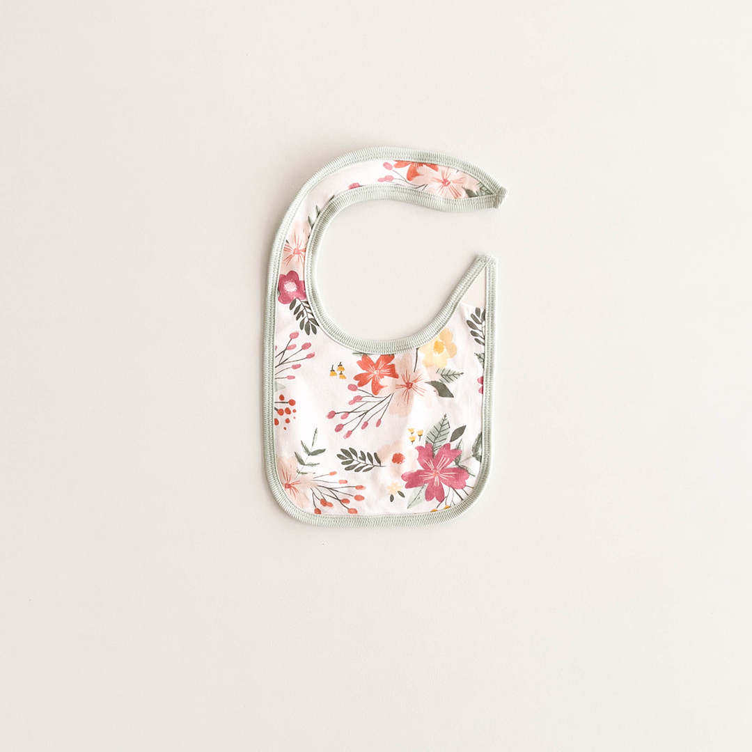FLORAL ROUND BIBS