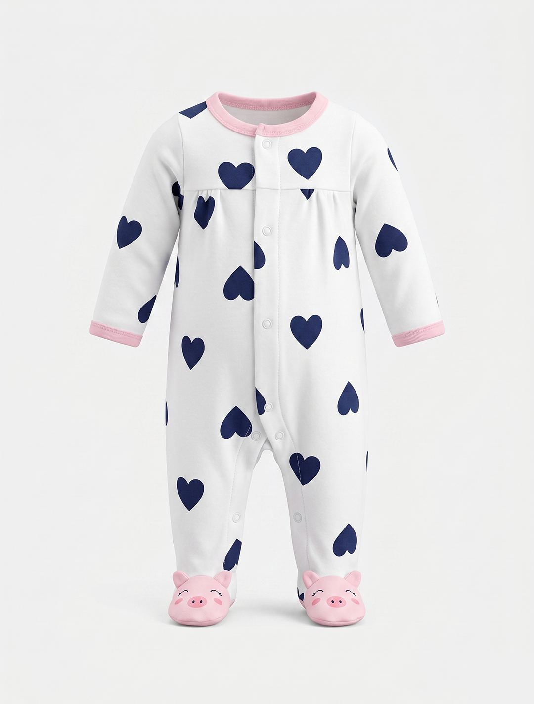 LOVE PRINTED GIRLS SLEEPSUIT