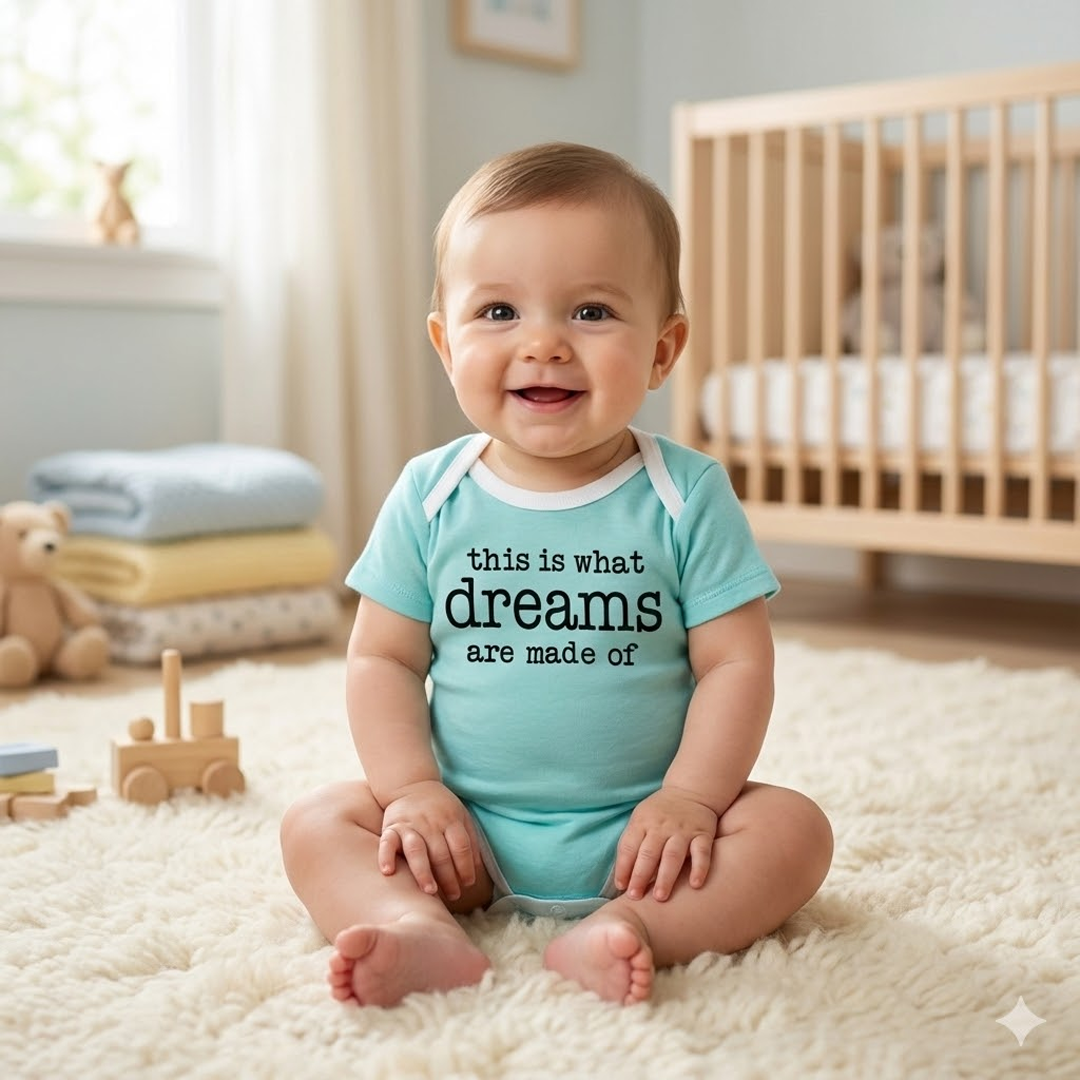 BLUE PRINTED BABY ONESIE