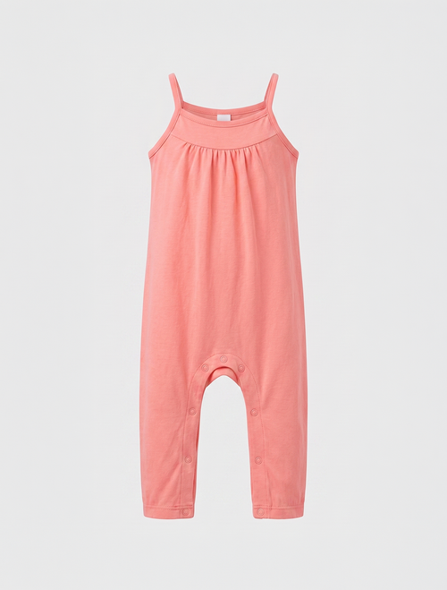 PEACH PINK FANCY ROMPER