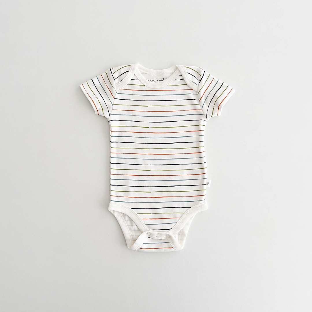 MULTICOLOUR STRIPED ONESIE