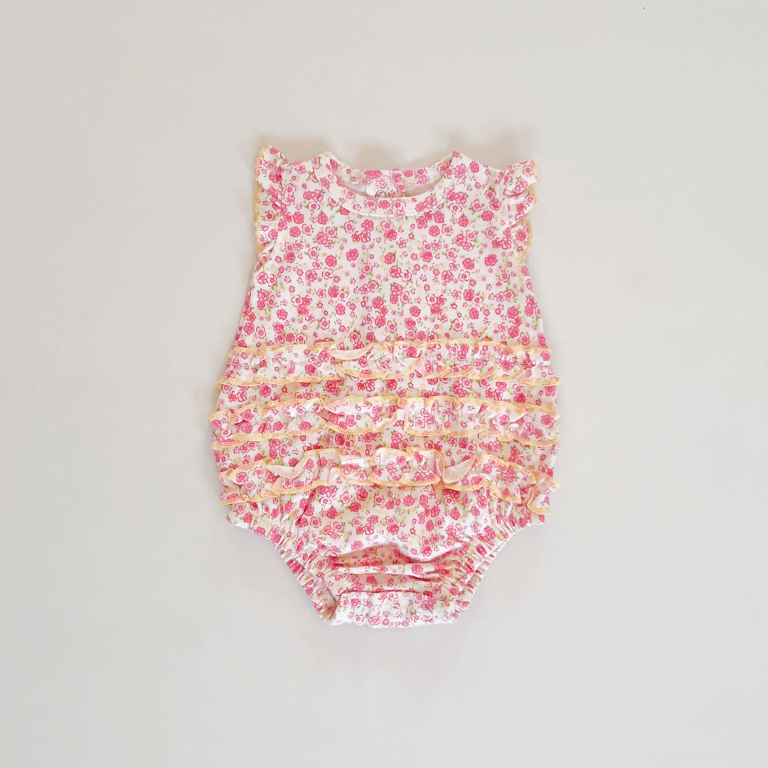 PINK FLORAL ONESIE