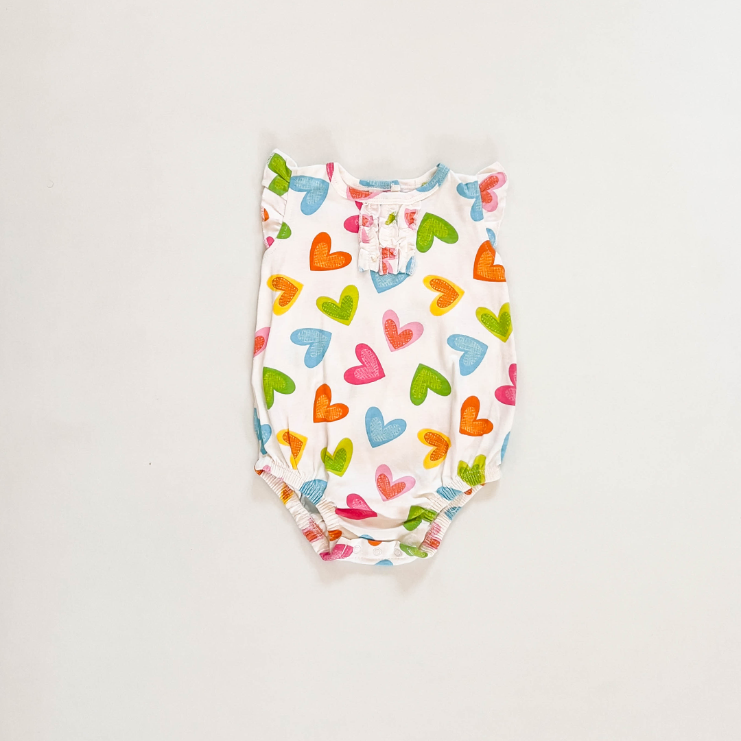 LOVE PRINTED GIRLS ONESIE