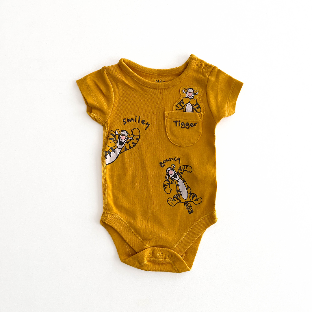 M&S YELLOW TIGGER ONESIE