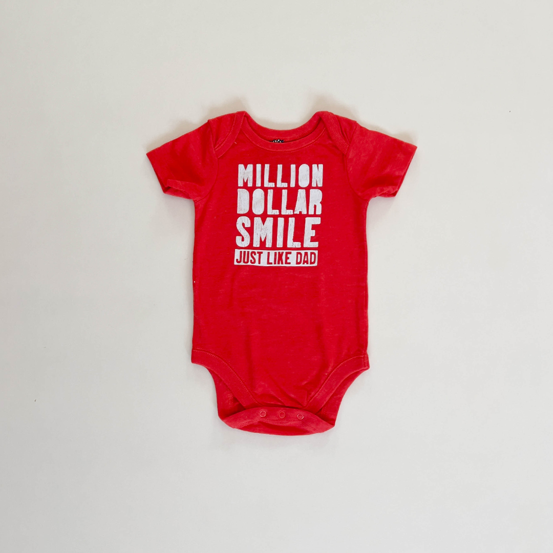 RED PRINTED ONESIE