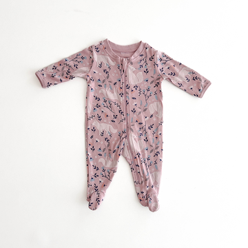 PASTEL PINK PRINTED SLEEPSUIT