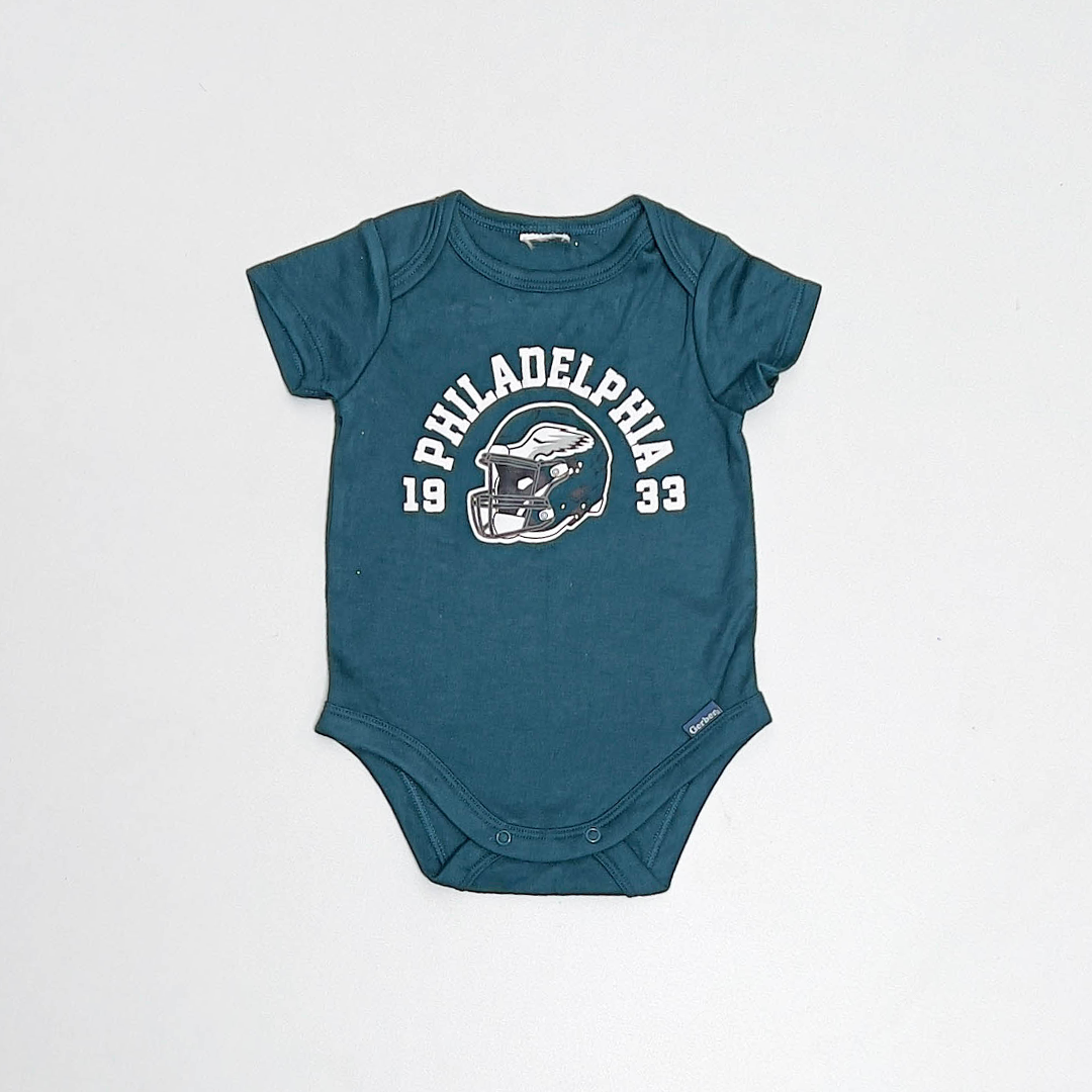 PRUSSIAN GREEN PRINTED ONESIE