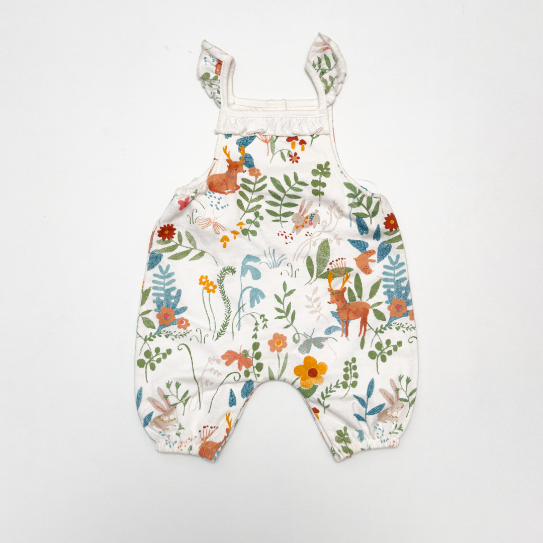 WHITE FLORAL PATTERNED ROMPER