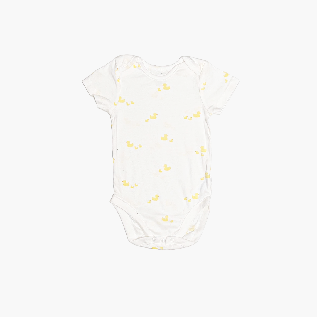 YELLOW DUCK PRINTED ONESIE