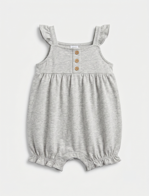 Grey fancy girls jumpsuit