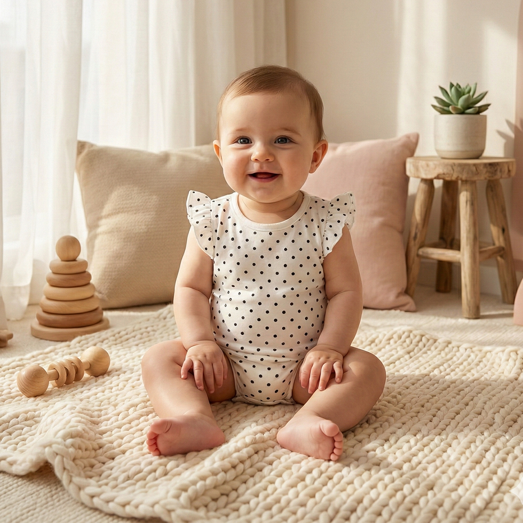 WHITE POLKA DOTTED JUMPSUIT