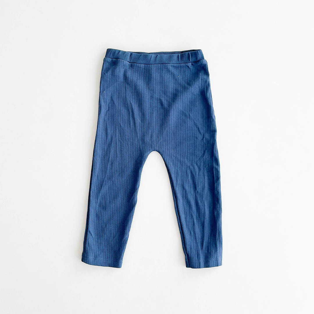 NAVY BLUE RIBBED PANTS
