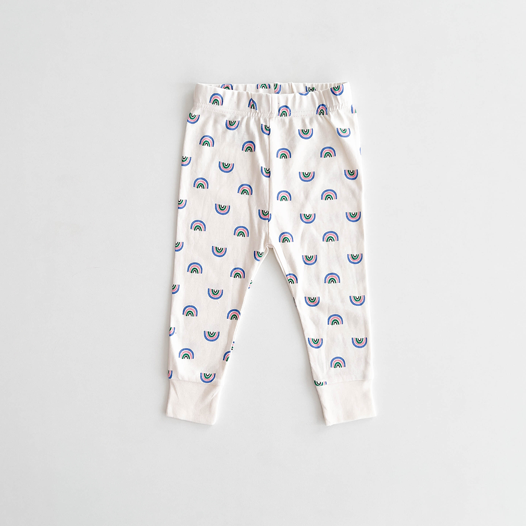 RAINBOW PATTERNED COTTON PANTS