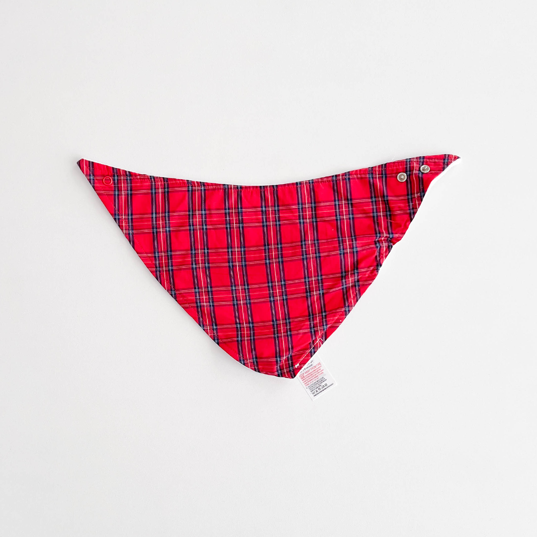 RED CHECKED BANDANA BIBS