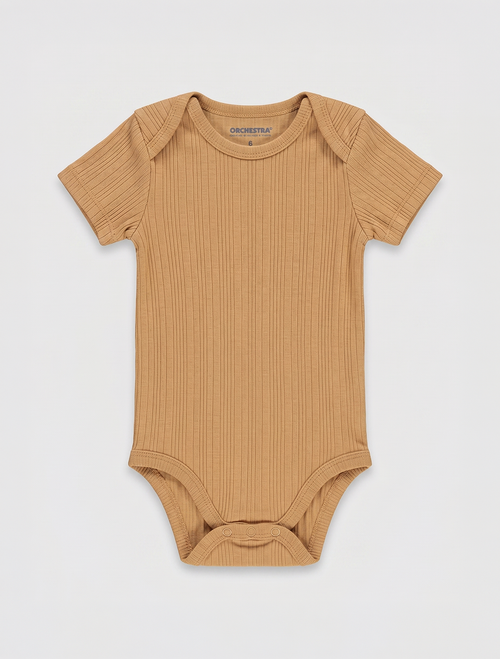 YELLOW RIBBED ONESIE