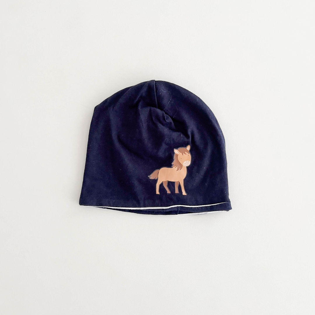 BLUE HORSE PRINTED CAP