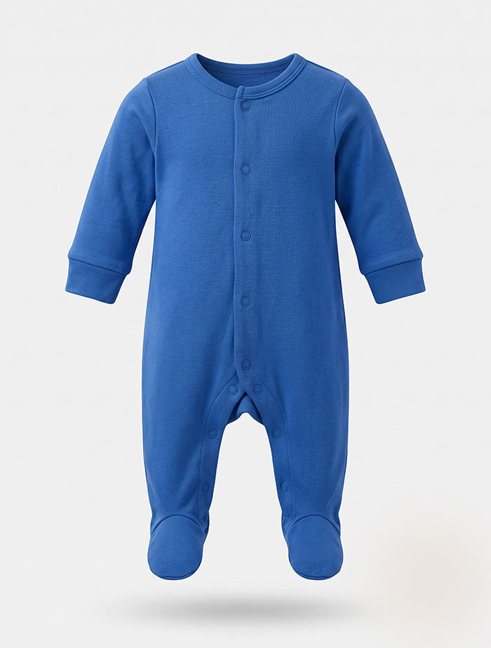 Royal blue button sleepsuit