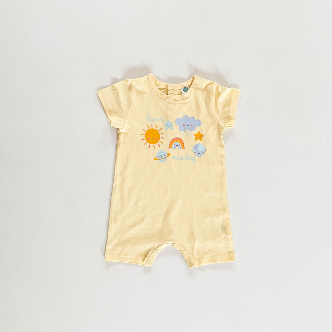 YELLOW PRINTED JUMPSUIT