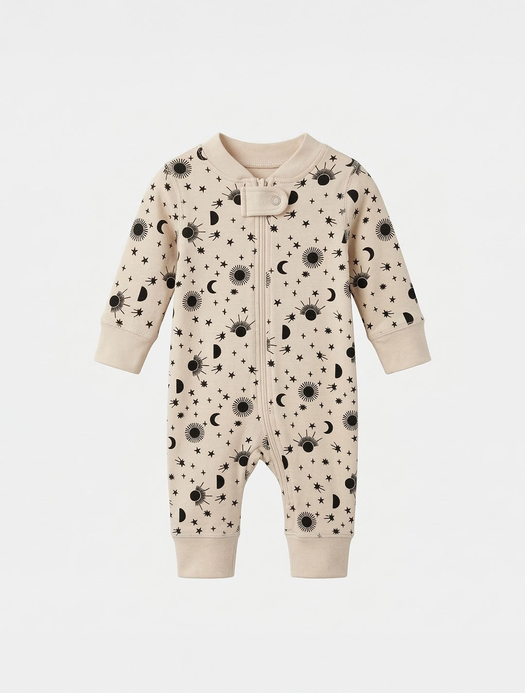 OFF WHITE PRINTED ZIPPER ROMPER