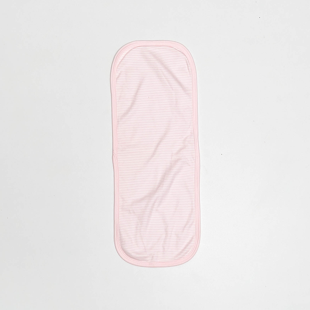 BABY PINK STRIPED BURP CLOTH