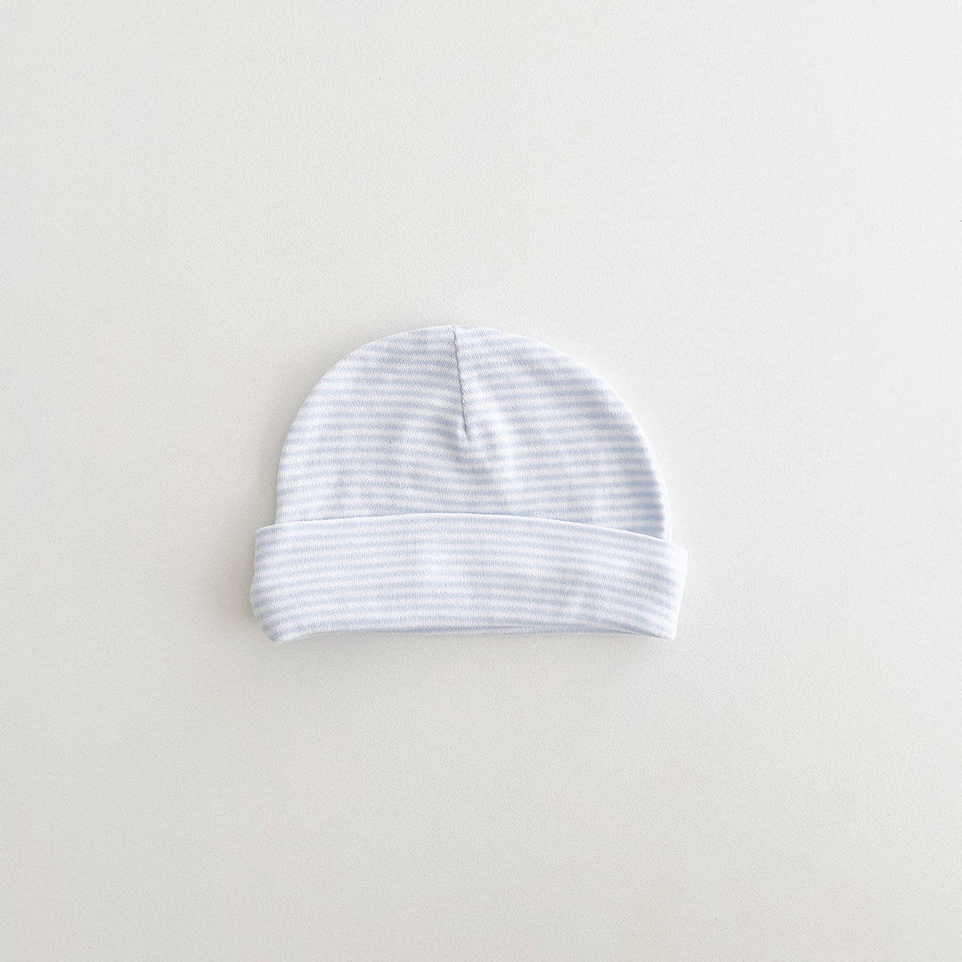 BLUE AND WHITE STRIPED CAP