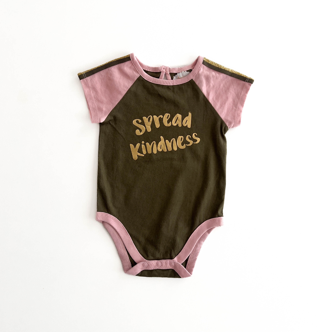 ARMY GREEN GOLDEN PRINTED ONESIE