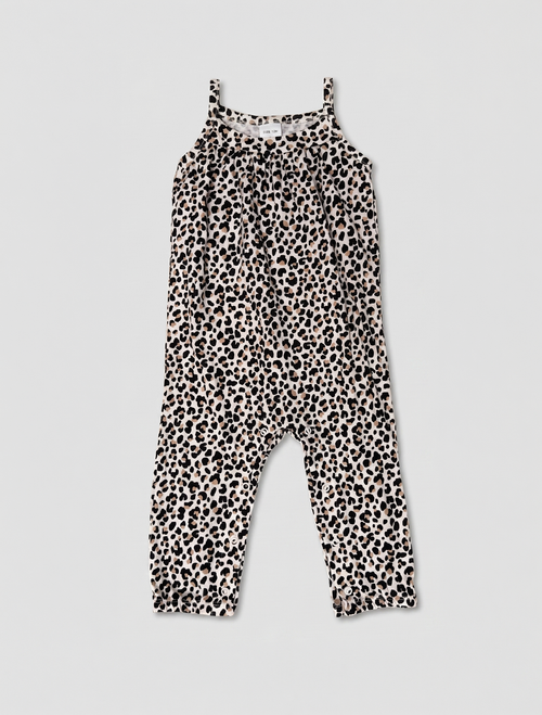 LEOPARD PRINT COTTON ROMPER