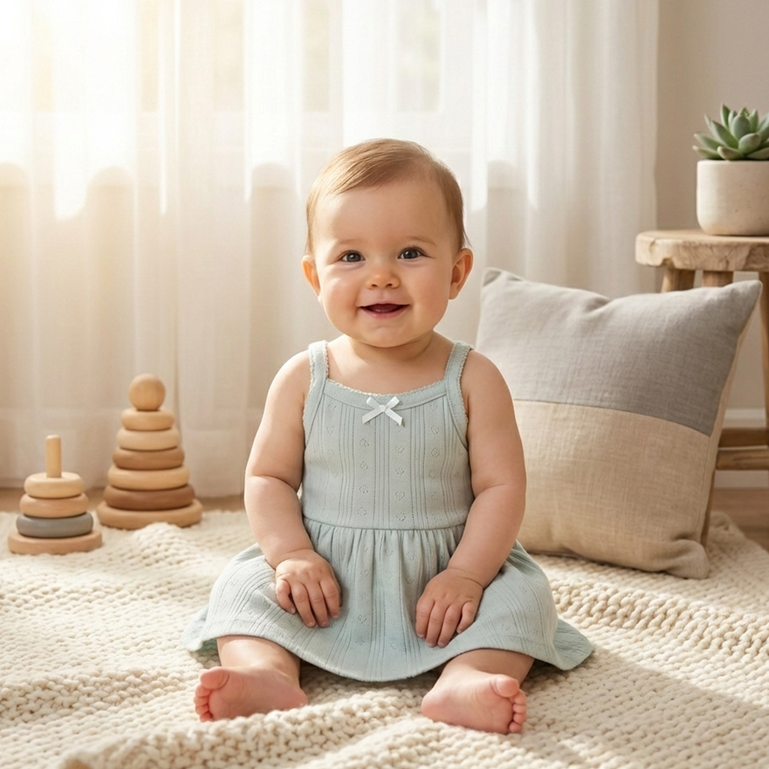 MINT GREEN POINTELLE SUNSUIT