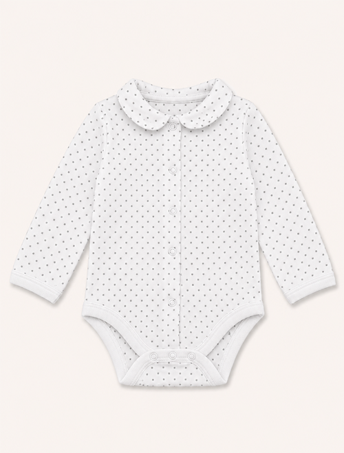 Grey star printed onesie