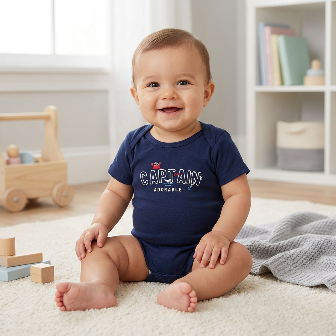 NAVY BLUE CAPTAIN ONESIE