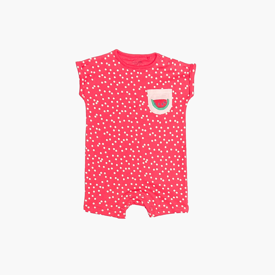 PINK POLKA DOTTED JUMPSUIT
