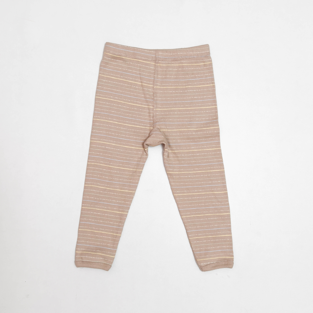 BROWN RIBBED STRIPES PANT