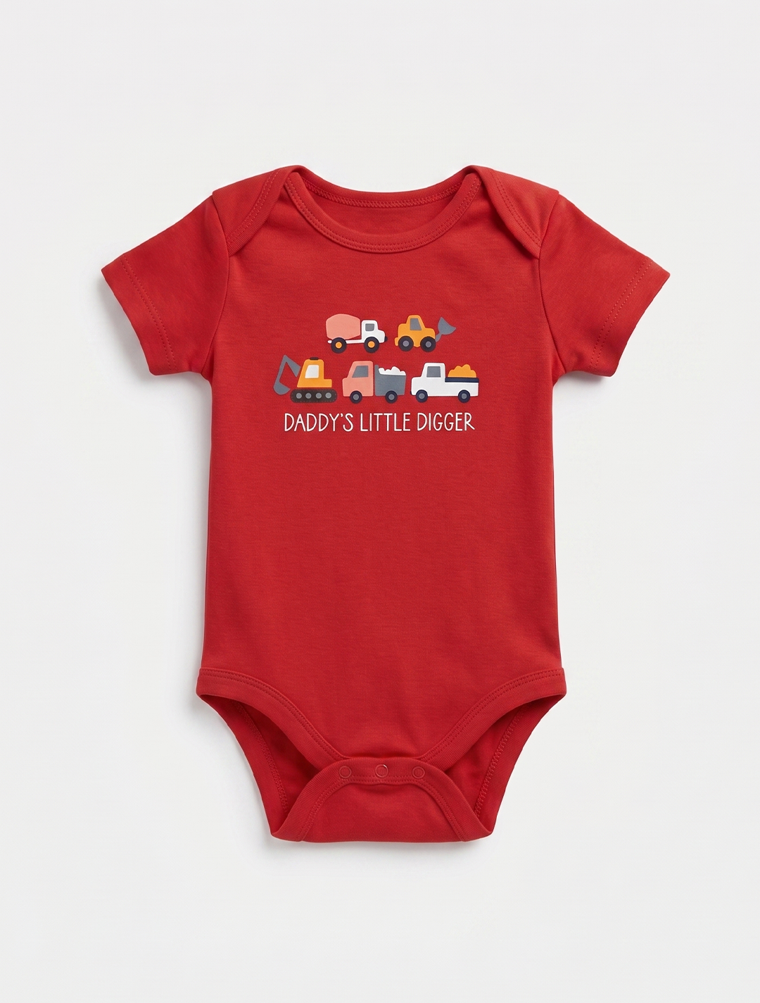 BURN RED PRINTED ONESIE