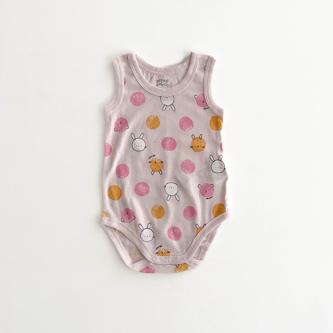 PINK SLEEVELESS ONESIE
