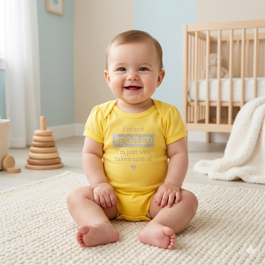 YELLOW GLITTER ONESIE
