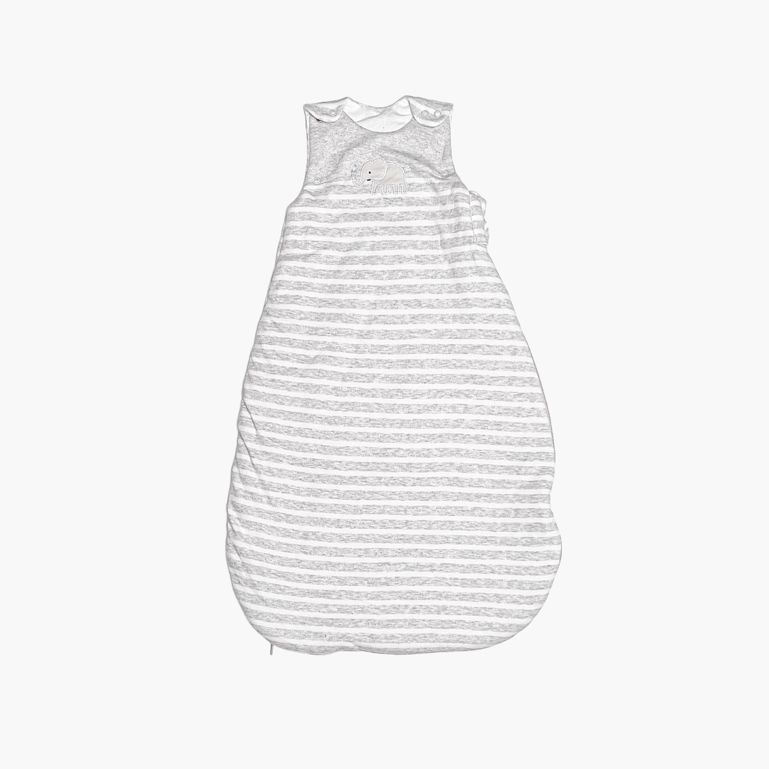 GREY WHITE STRIPED SLEEPING BAG