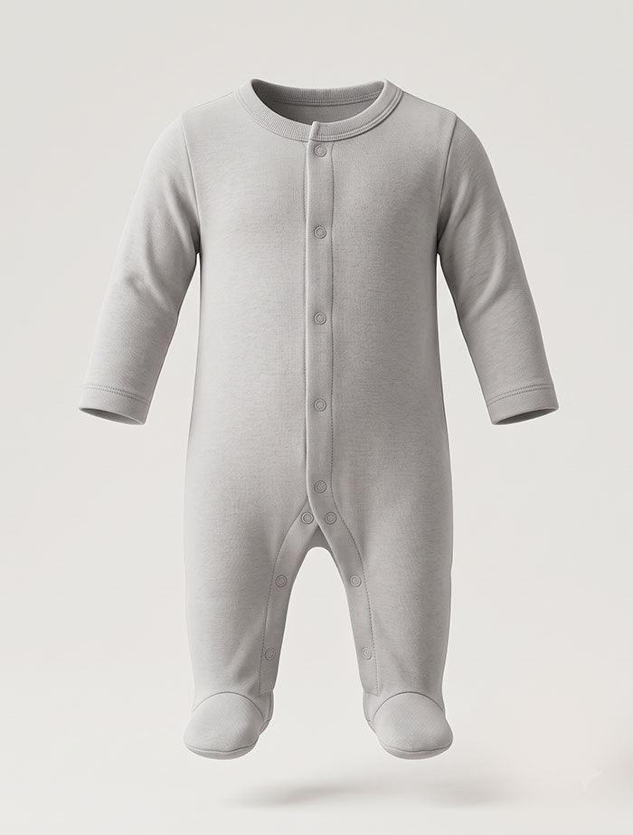Grey button sleepsuit
