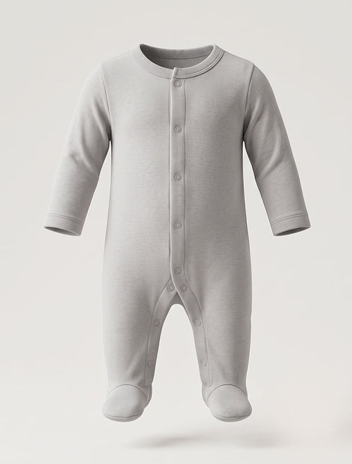 Grey button sleepsuit