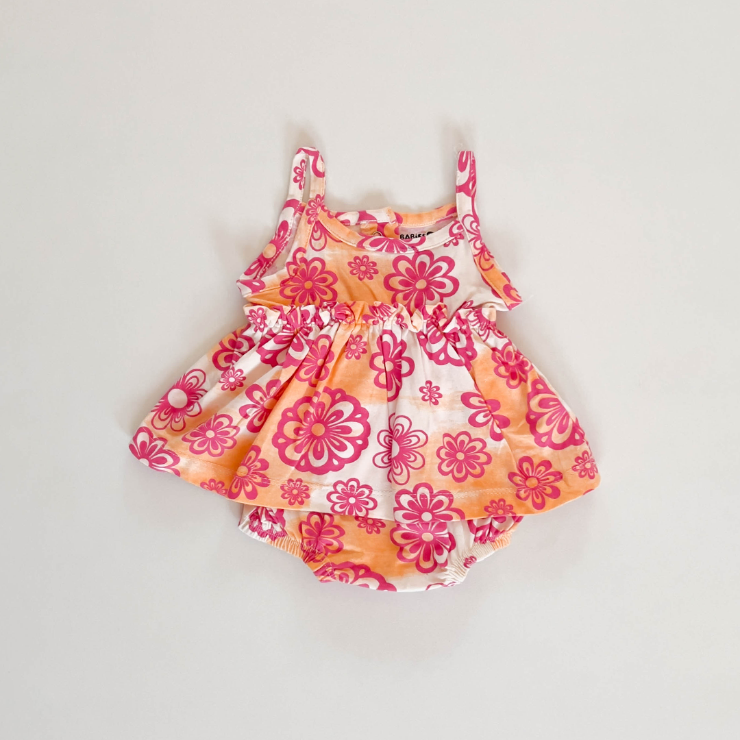 PINK FLORAL SUNSUIT