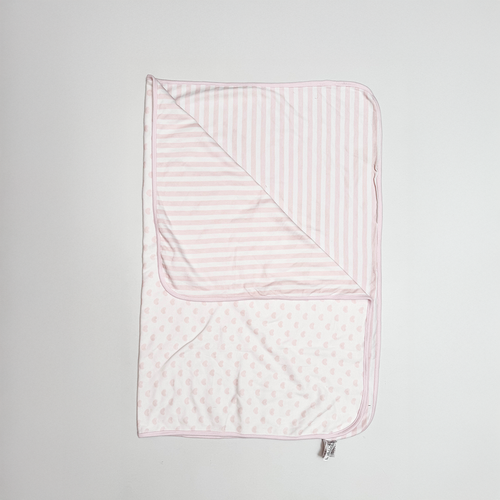 PINK LOVE AND STRIPED SWADDLE