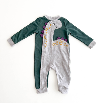 GREEN DINO ROMPER