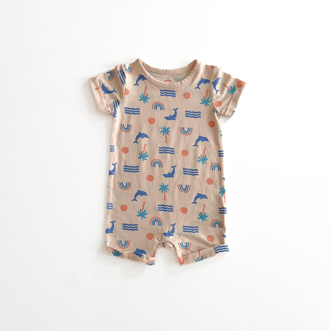 BABY GRAPHIC SHORT SLEEVE JUMPSUIT