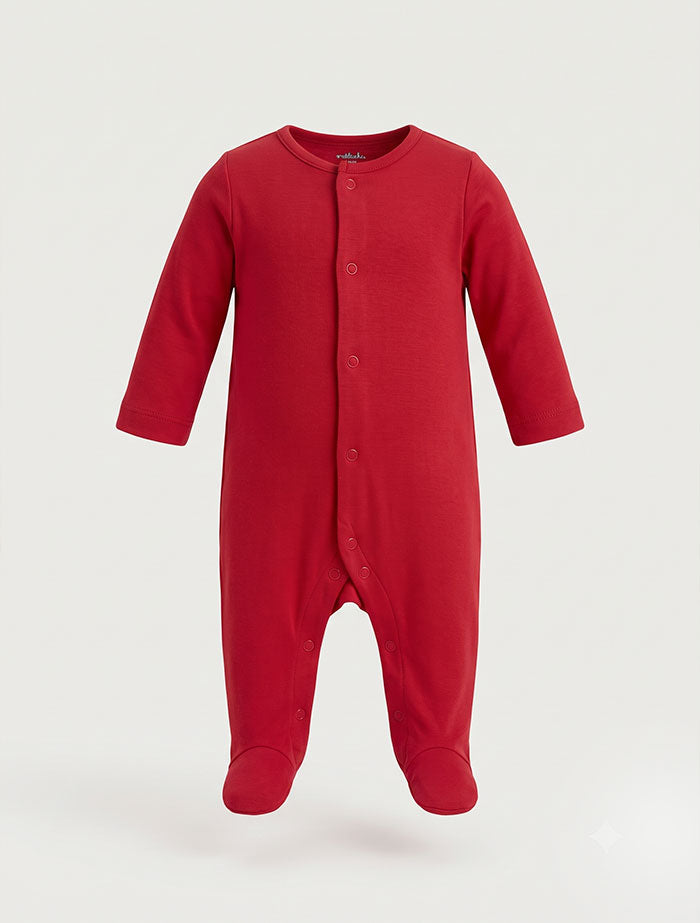 Red button sleep suit
