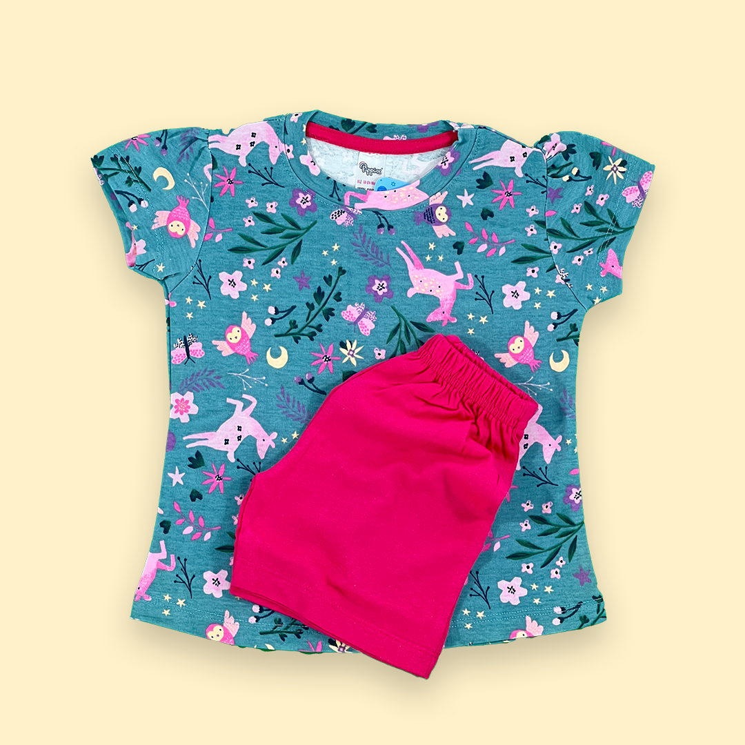Forest Printed Girls Two Piece - 18-24 Months