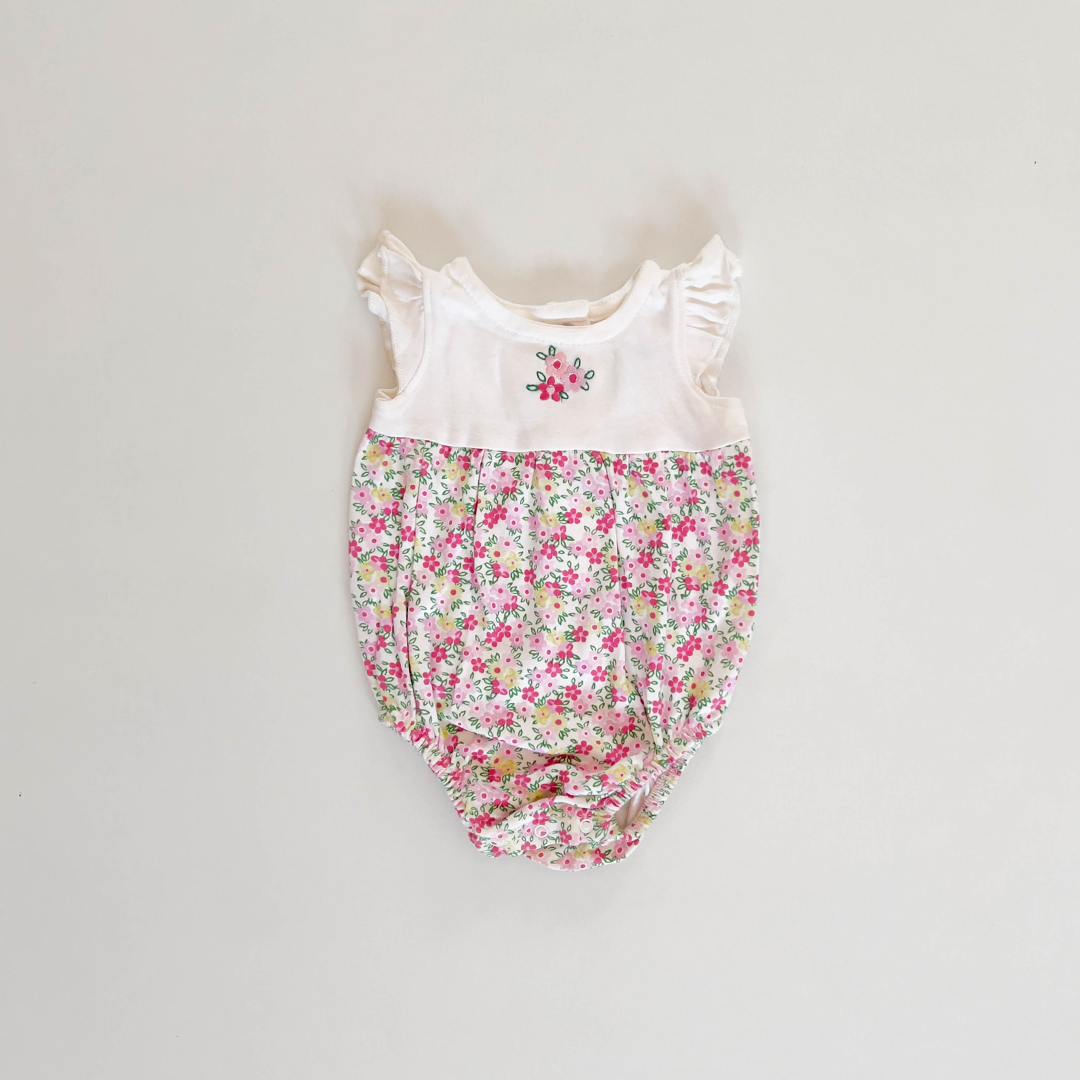 PINK FLORAL ONESIE