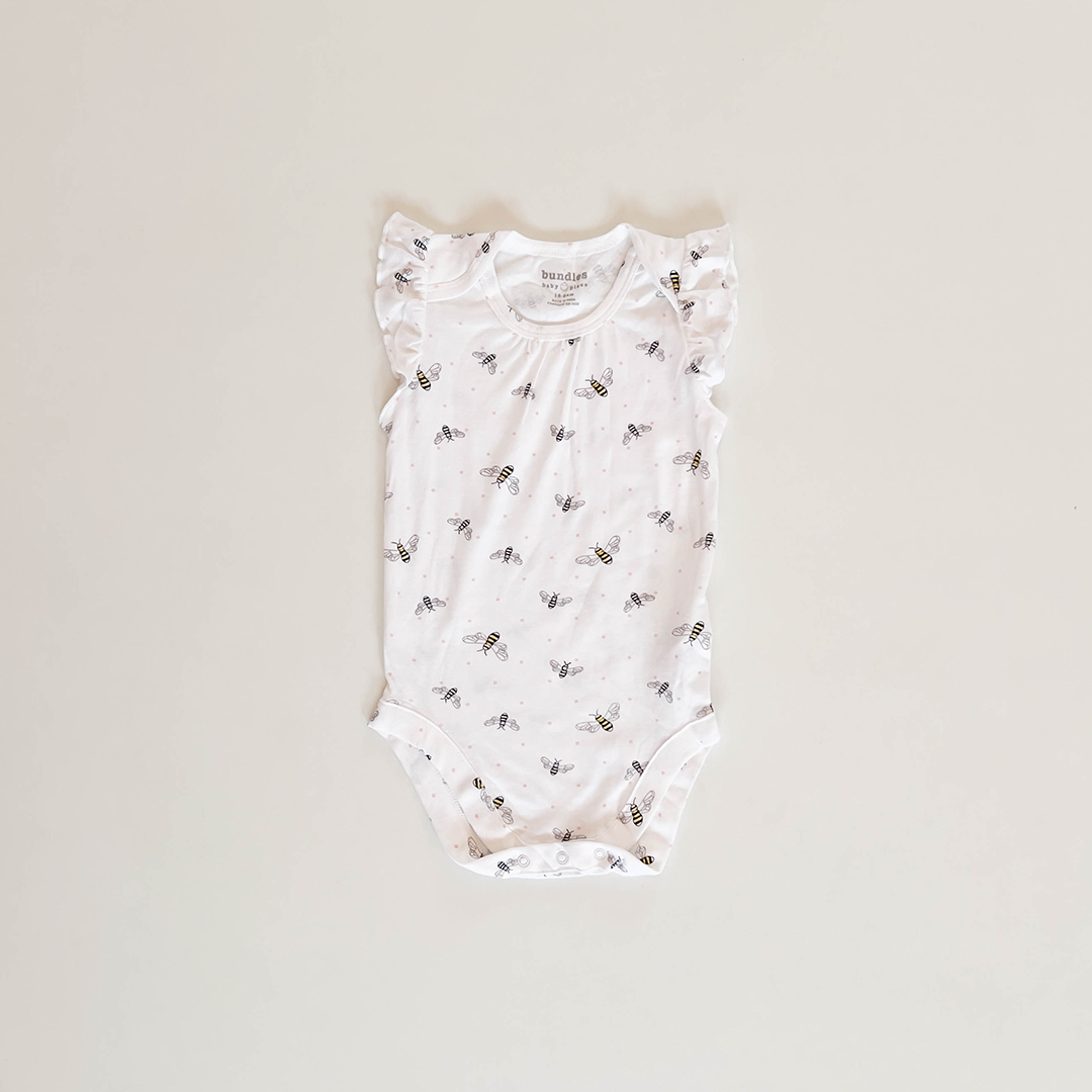 BEE PATTERNED ONESIE