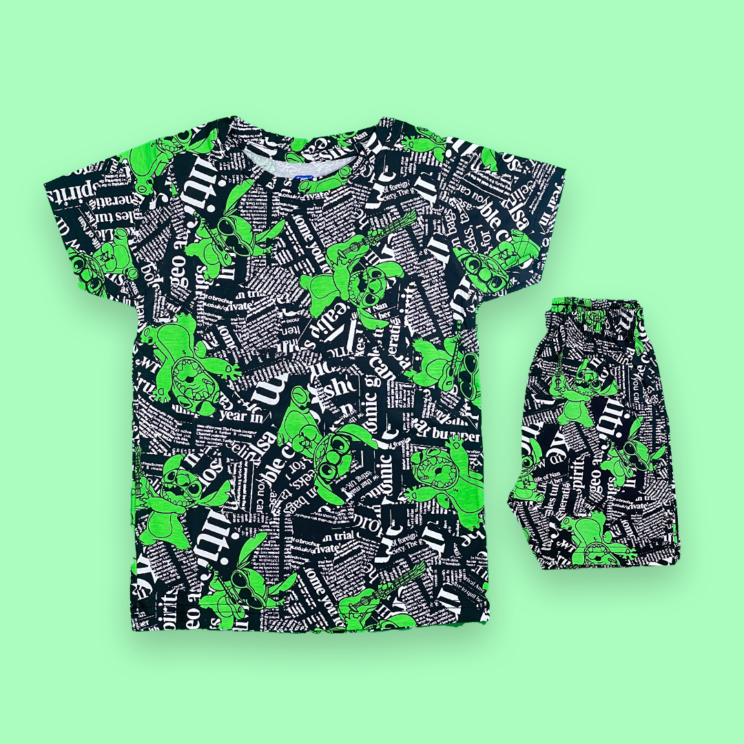 2-3 years Green print co ord set