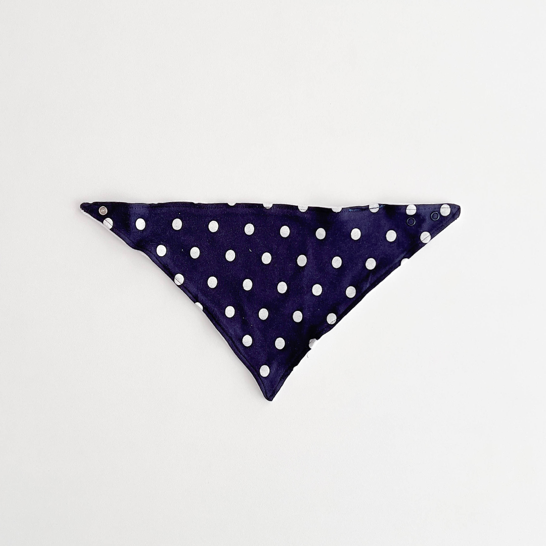 NAVY BLUE DOTTED BIBS