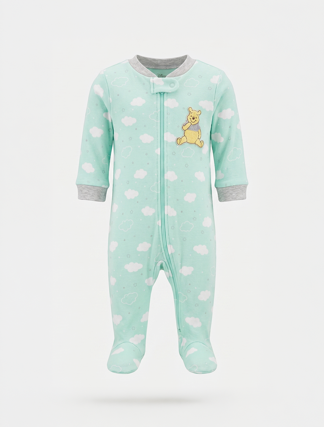 Mint green zipper sleepsuit